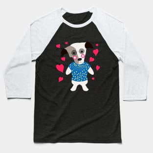 Funny Cartoon Puppy Baseball T-Shirt
